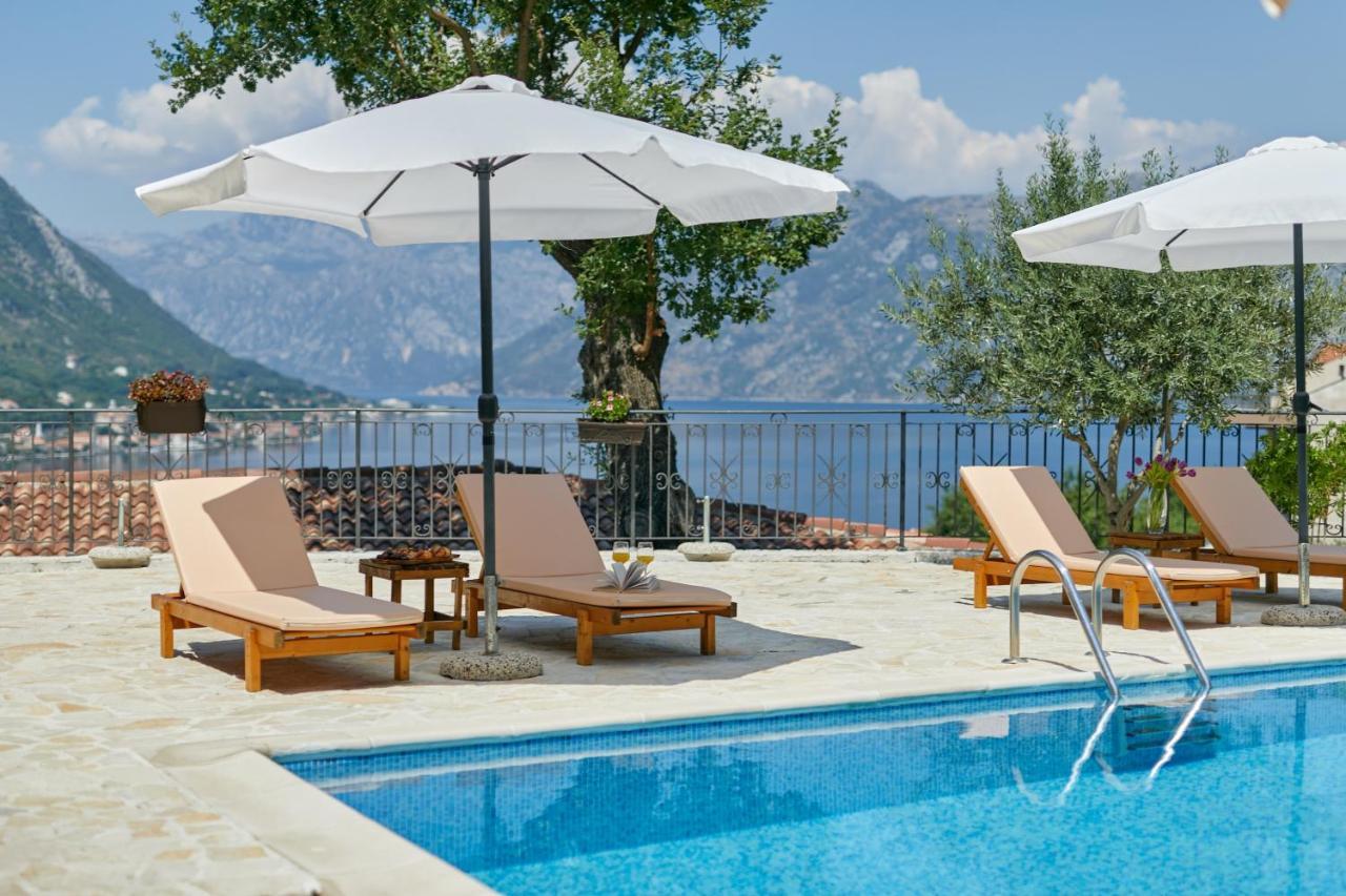 Our Sunset Apartments With Pool And Sea View Котор Экстерьер фото